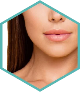 Lumecca IPL photofacial London - hexagon crop of a woman's lower face Hexagon crop of a woman's lower face for Lumecca IPL photofacial in London
